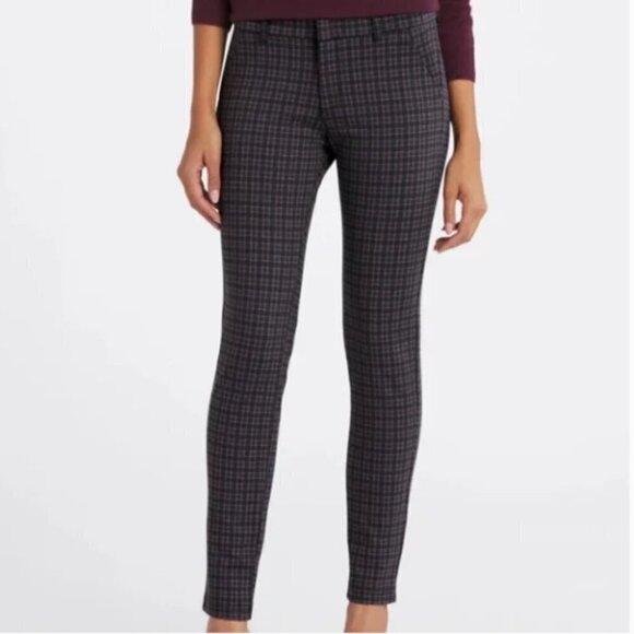 NWT KUT From The Kloth Diana Slim Straight Pant Dark Grey Plaid StitchFix Size 4 - Picture 1 of 13